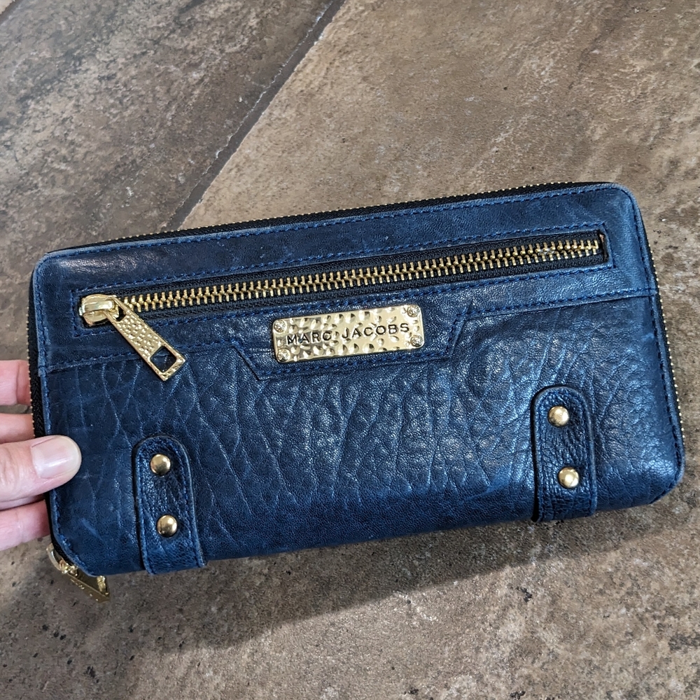Marc By Marc Jacobs Y2K Chic Supple Leather Wallet/Clutch Blue
